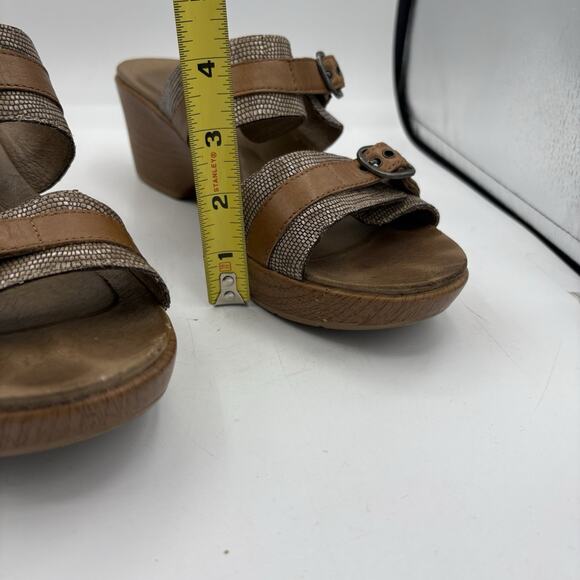 Dansko‎ Shoes Sandals Womens Size 10 EU 41 Jessie Sand Lizard Sand Leather Wedge - Picture 2 of 11